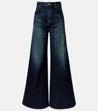 Alaia Ala&iuml;a Faded wide-leg jeans