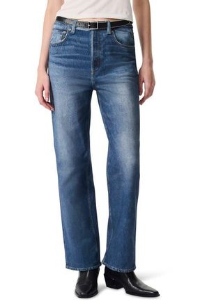 Rag & Bone Miramar Shea High Waist Relaxed Straight Leg Cotton Terry Sweatpant Jeans in Cosmos at Nordstrom, Size 23