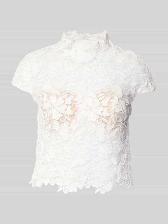 Luxuar Luxuar Brautspitzentop mit Stehkragen in Offwhite, Gr&ouml;&szlig;e 32