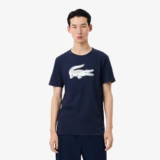 Lacoste Sport Ultra T-Shirt Mens Navy Graphic Print Regular Fit GBO1761