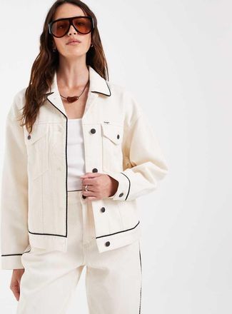 Wrangler giacca cowgirl bianco sporco