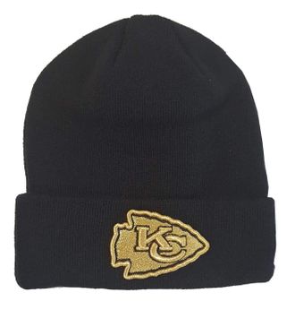 New Era Kansas City Chiefs Beanie NFL Essential Metallic Logo Black - One-Size