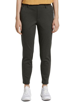 Tom Tailor Denim Schlupfhose TOM TAILOR DENIM, Damen, Gr. M (38), N-Gr, grau (anthrazit, meliert), Jersey, Obermaterial: 74% Polyester, 22% Viskose, 4% Elasthan, melie