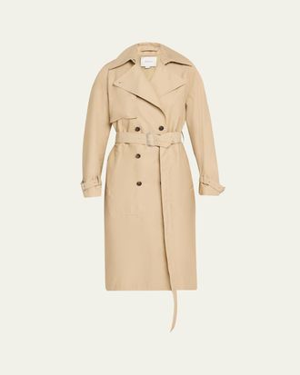 Vince Fine Twill Trench Coat