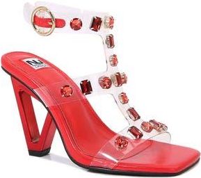Ninety Union Gemnr Crystal Sandal in Red at Nordstrom Rack, Size 10