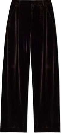 Gestuz Gzvitta Velvet Broeken - Dames - Wijde Broeken - Bruin - XS - Broeken