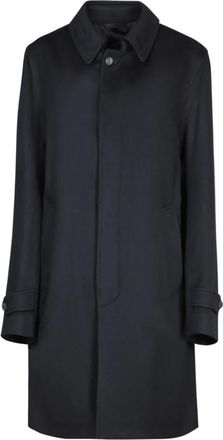 Herno Luxe Blauwe Kasjmier Jas - Heren - Mantel - Blauw - M - Kasjmier - Jassen