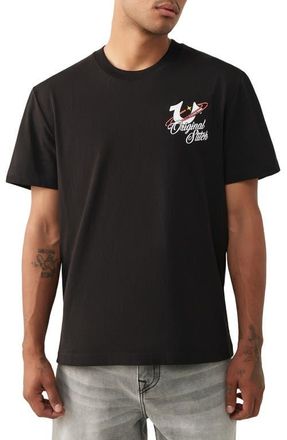True Religion OG Stitch Cotton Graphic T-Shirt in Jet Black at Nordstrom, Size Xxx-Large
