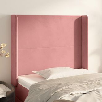 vidaXL Cabecero Con Orejas De Terciopelo Rosa 83x16x118/128 Cm Vidaxl
