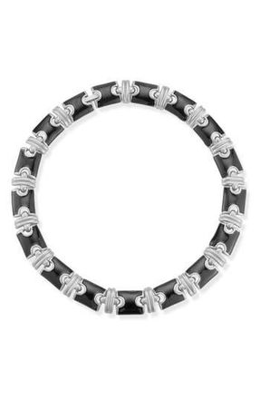 Sphera Milano Enamel Link Collar Necklace in Silver at Nordstrom Rack