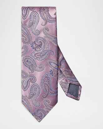Eton Men & apos;s Paisley Silk Tie