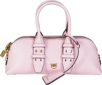 Pinko Bowling Bag Baguette Vitello - Dames - Handtassen - Roze - ONE Size - Leer - Tassen