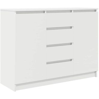 vidaXL Vidaxl - Aparador Con Cajones Blanco 100,5x35x76 Cm Madera De Ingenier&iacute;a