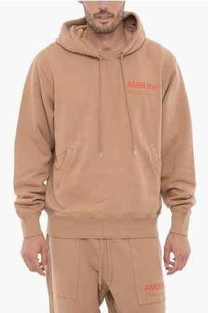 AMBUSH Fleece katoenen hoodie met twee zakken in bruin