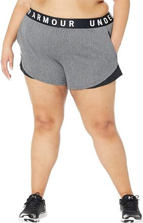 Under Armour Plus Size Play Up Twist 3.0 Shorts Womens Casual Pants Black/Black/White : 1X, Polyester
