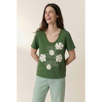Leon & Harper T-shirt met korte mouwen en geappliqueerde bloemen, TIZIA