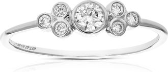 Vir Jewels 1/5 cttw Diamond Engagement Ring for Women, Round Lab Grown Diamond Engagement Ring in.925 Sterling Silver, Bezel Setting