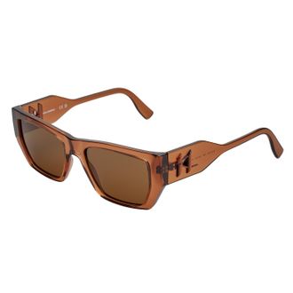 Karl Lagerfeld Unisex Rectangular Sunglasses KL6123S Men-Women - Brown ABS - One Size