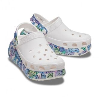 Crocs Crush Butterfly 208258-94S Clog sWhite Multi Comfort Shoes JAX1182