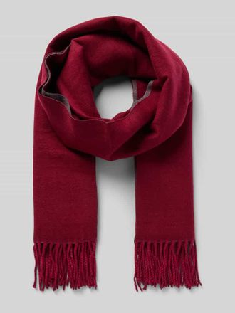 Kurt Beines Schal mit Fransen in Bordeaux, Größe 1