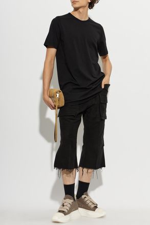 Rick Owens T-shirt With Decorative Stripe, Mens, Black