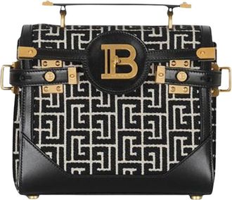 Balmain B-Buzz 23 Tas - Dames - Handtassen - Zwart - ONE Size - Katoen - Tassen