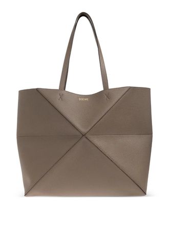 Loewe medium Puzzle Fold tote bag - Brown