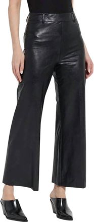 Lyss&eacute; Vegan Leather Wide Leg Pants In Black