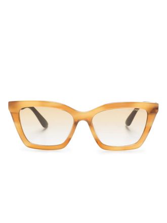 Emporio Armani Zonnebril met cat-eye montuur - Beige