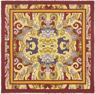 Etro Grosses Jacquard-Halstuch aus Wolle und Seide Macro Paisley