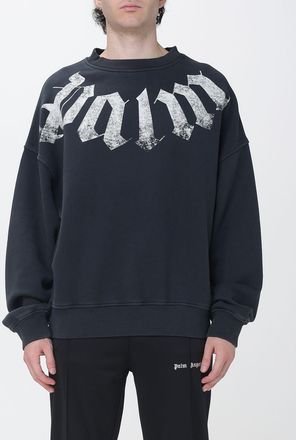 Palm Angels Felpa girocollo oversize in cotone con logo stampato