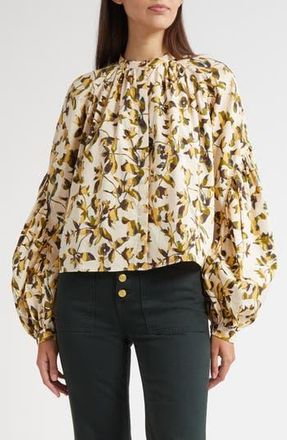 Ulla Johnson Rowena Print Shirt in Lucent at Nordstrom Rack, Size 4
