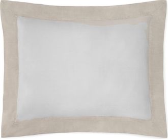 SFERRA Carlotta Sateen Pillow Sham in Taupe at Nordstrom, Size Standard