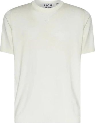 John Richmond Richmond X T-Shirt - Heren - Ronde hals truien - Wit - 2XL - Leer - Truien & Vesten