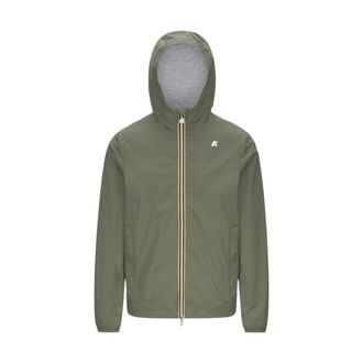 K-Way K-Way, Light Jackets, male, Green, Size: S Jack Stretch Nylon Jersey