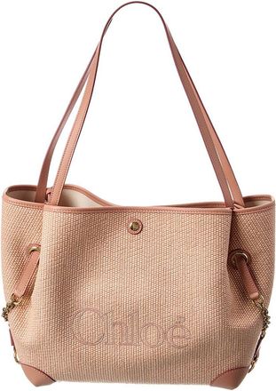 Chlo&eacute; Clover Double Carry Leather-Trim Tote