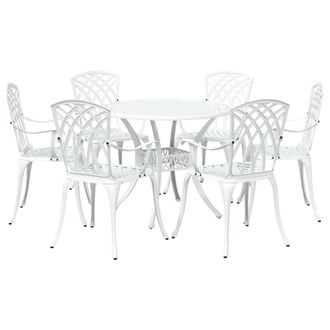 vidaXL Conjunto De Comedor De Jard&iacute;n 7 Pcs Aluminio Vidaxl