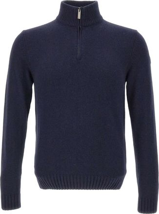Colmar Maglione a coste con mezza zip - Blu