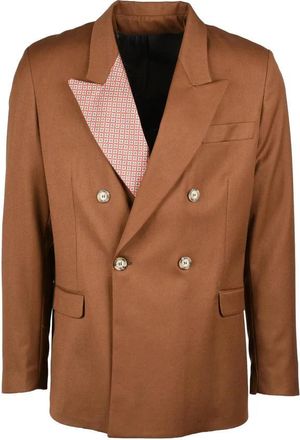 TREDICI D13 Brown Polyester/Viscose Blend Jacket