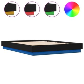 Berkfield Home Bed Frame with LED without Mattress Black 150x200 cm King Size