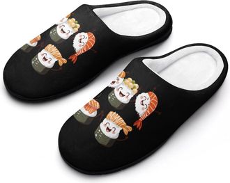 Generic Japanese Funny Sushi Mens Slippers Comfortable And Non-slip Cotton Slipper Shoe for House