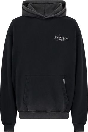Represent Hooded sweatshirt met geborduurd logo - Heren - Hoodies - Grijs - S - Katoen - Hoodies & sweatvesten