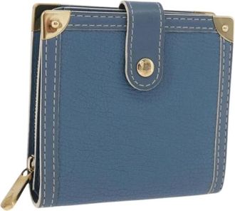 Louis Vuitton Pre-owned Vintage Portemonnee - Dames - Vintage Accessoires - Blauw - ONE Size - Leer - Vintage