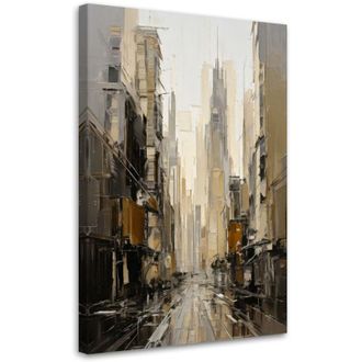 Artgeist Artgeist - Quadro su tela, Citt&agrave; Strada Immagine Minimalismo Beige - 80x120