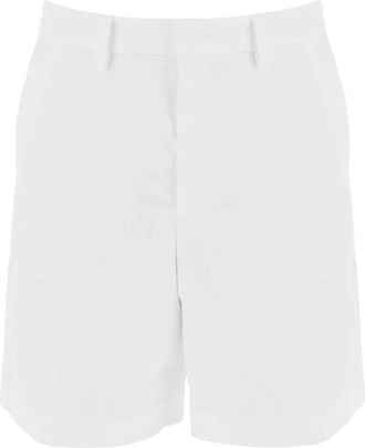 Valentino Garavani Cotton Bermuda Shorts - Heren - Korte Broeken - Wit - M - Katoen - Korte Broeken