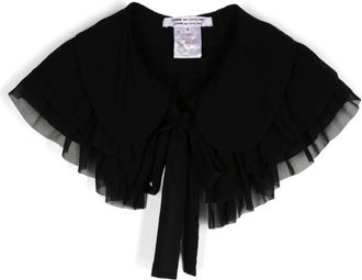 Comme Des Gar&ccedil;ons ruffled collar - women - Polyester - S - Black
