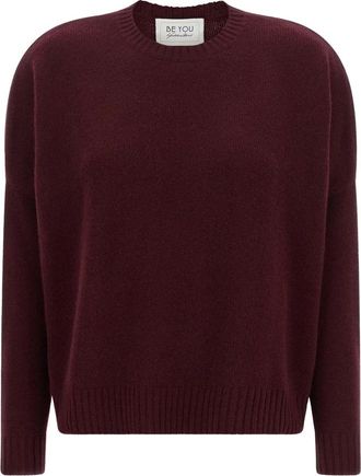 Be You 1204 Jersey - Dames - Ronde hals truien - Rood - S - Kasjmier - Truien & Vesten