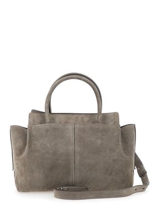 Tod's Womens Handbag Shopping Di Bag Small Grey Leather Calfskin Handbags Hand