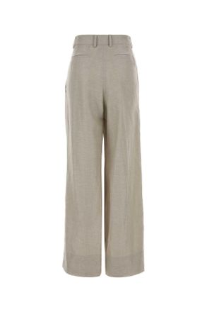 Pantaloni Torino Womens Sand Twill Wide-Leg Frankie Pant Ghiaccio Exterior: Vigin Wool Linen Pantaloni