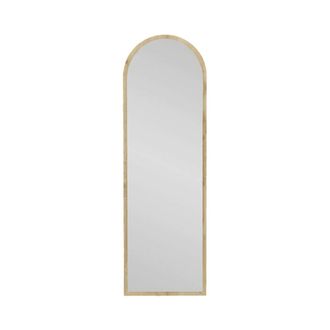 Dmora Dmora - Espejito Zaniah, Espejo, Objeto De Decoraci&oacute;n De Pared, Decoraci&oacute;n De Espejo, 50x2h160 Cm, Roble, Con Embalaje Reforzado